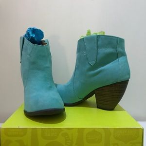 Brand New suede turquoise booties